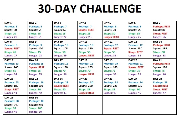 30Day Workout Challenge